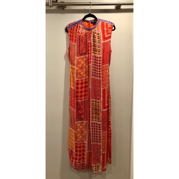 RARE🤩Anthropologie Midi Maxi Summer Dress Beading - Picture 4 of 5